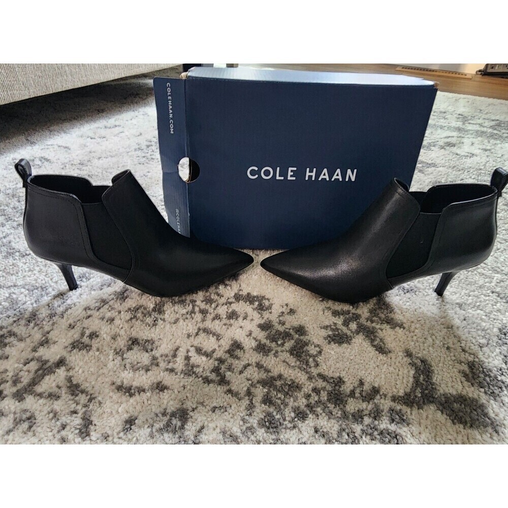 NEW Cole Haan Neely Shootie Women’s Heeled Chelsea Boots 5B Black MSRP $115 - Picture 2 of 8
